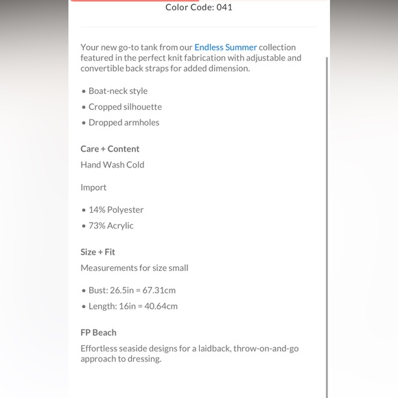 SOLD Free People Orchid Convertible Sweater Tank in Jelly Bean - Picture 6 of 6